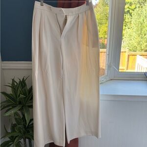 KOTN Cream Wide Leg Pants